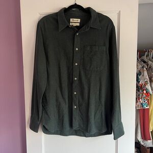 Men dark green flannel